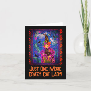 Cartes Pour Fêtes Annuelles Juste une autre sorcière folle aux chats pour Hall