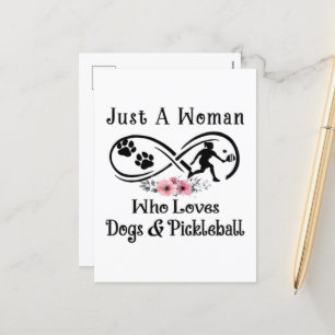 Cartes Pour Fêtes Annuelles juste une femme qui aime les chiens et le Pickleba
