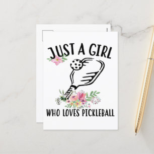 Cartes Pour Fêtes Annuelles Juste une fille qui adore Pickleball