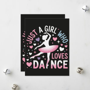 Cartes Pour Fêtes Annuelles Juste une fille qui aime la danse