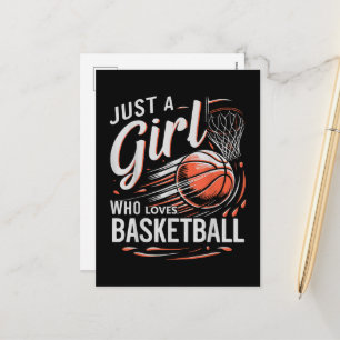 Cartes Pour Fêtes Annuelles Juste Une Fille Qui Aime Le Basket