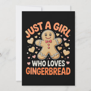 Cartes Pour Fêtes Annuelles Juste une fille qui aime le pain d'épice Noël Chri