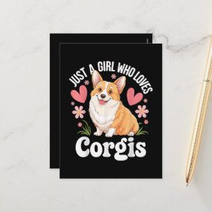 Cartes Pour Fêtes Annuelles Juste une fille qui aime les Corgis