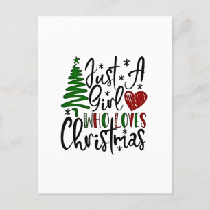 Cartes Pour Fêtes Annuelles Juste une fille qui aime Noël Les amoureux de Noël