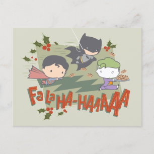 Cartes Pour Fêtes Annuelles Justice League Chibi Holiday Cookie Chase