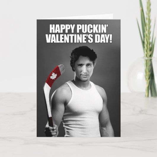 Cartes Pour Fêtes Annuelles Justin Trudeau : Bonne Saint Valentin à Puckin (Devant)