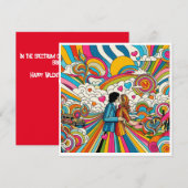 Cartes Pour Fêtes Annuelles Kaleidoscope d'amour (Devant / Derrière)