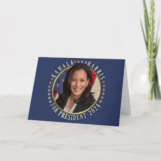 Cartes Pour Fêtes Annuelles Kamala Harris pour le président démocrate 2024 Pho
