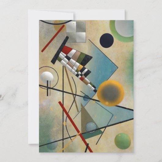 Cartes Pour Fêtes Annuelles Kandinsky Composition Peinture Abstraite (Devant)