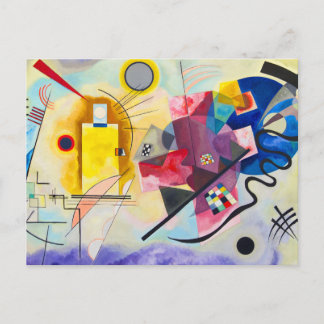 Cartes Pour Fêtes Annuelles Kandinsky jaune-rouge-bleu