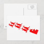 Cartes Pour Fêtes Annuelles Kangaroo Sleigh (Devant / Derrière)