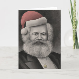 Cartes Pour Fêtes Annuelles Karl Marx comme Père Noël 1