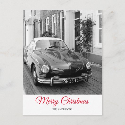 Cartes Pour Fêtes Annuelles Karmann Ghia Voiture de Collection Joyeux Noël (Devant)