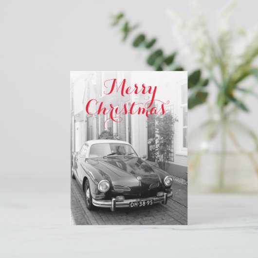 Cartes Pour Fêtes Annuelles Karmann Ghia Voiture de Collection Noël (Debout devant)
