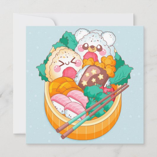 Cartes Pour Fêtes Annuelles Kawaii (Devant)