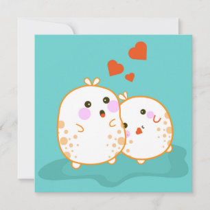 Cartes Pour Fêtes Annuelles Kawaii Bunnies