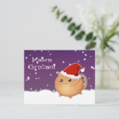 Cartes Pour Fêtes Annuelles Kawaii noël orange tabby chaton chaton (Debout devant)