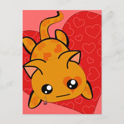 Cartes Pour Fêtes Annuelles Kawaii Valentine Kitty (Devant)