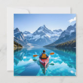 Cartes Pour Fêtes Annuelles Kayaking in Mountains Blank (Devant)