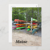 Cartes Pour Fêtes Annuelles Kayaks colorés (Devant / Derrière)