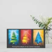 Cartes Pour Fêtes Annuelles kerstbomen gemaakt van lint (Debout devant)