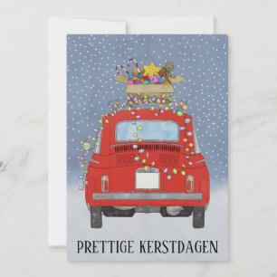 Cartes Pour Fêtes Annuelles Kerstdagen Dutch Christmas Red Fiat 500