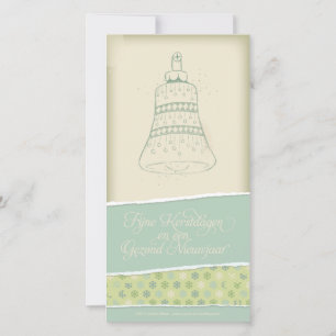 Cartes Pour Fêtes Annuelles Kerstkaart a rencontré le kerstklok 1