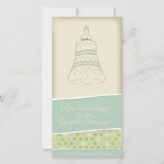 Cartes Pour Fêtes Annuelles Kerstkaart a rencontré le kerstklok 1