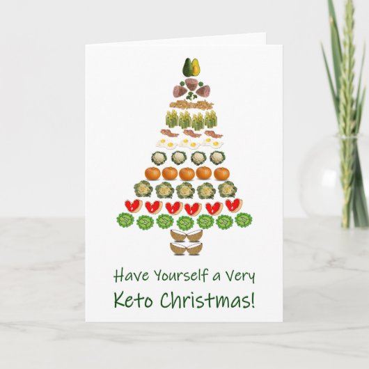 Cartes Pour Fêtes Annuelles Keto Christmas (Devant)