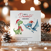 Cartes Pour Fêtes Annuelles Kids Classroom Dinosaur Christmas Holiday
