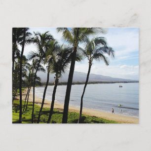 Cartes Pour Fêtes Annuelles Kihei Maui Hawaii plage Palms