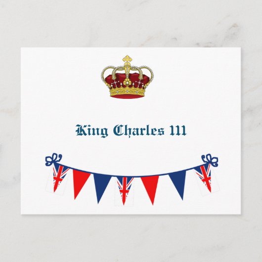 Cartes Pour Fêtes Annuelles King Charles 111 Crown (Devant)