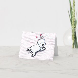 Cartes Pour Fêtes Annuelles KiniArt Westie tendre Saint-Valentin
