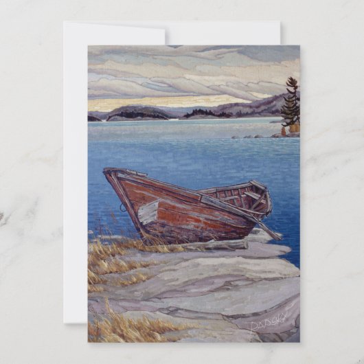 Cartes Pour Fêtes Annuelles "Kipawa Long Boat" par Charlie Rapsky (Devant)