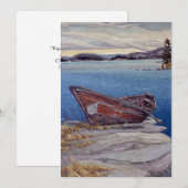 Cartes Pour Fêtes Annuelles "Kipawa Long Boat" par Charlie Rapsky (Devant / Derrière)