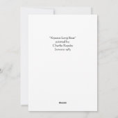 Cartes Pour Fêtes Annuelles "Kipawa Long Boat" par Charlie Rapsky (Dos)