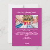 Cartes Pour Fêtes Annuelles Kitschmas Hip moderne Noël rose (Dos)