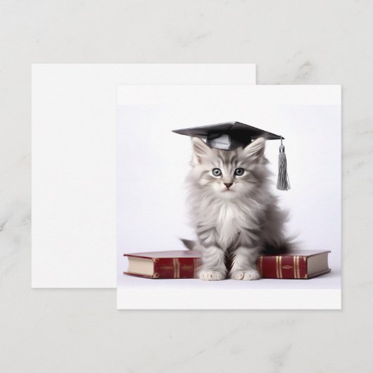 Cartes Pour Fêtes Annuelles Kitten (Devant / Derrière)