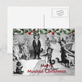 Cartes Pour Fêtes Annuelles Kitten Donnant un considérant (Devant / Derrière)