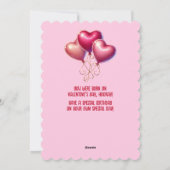 Cartes Pour Fêtes Annuelles Kitten Heart Anniversaire Saint-Valentin (Dos)