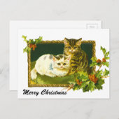 Cartes Pour Fêtes Annuelles Kittens de Noël (Devant / Derrière)