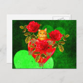 Cartes Pour Fêtes Annuelles Kitty Chat Valentine (Devant / Derrière)