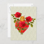 Cartes Pour Fêtes Annuelles Kitty Chat Valentine (Devant / Derrière)