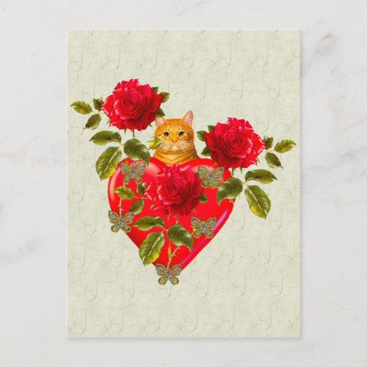 Cartes Pour Fêtes Annuelles Kitty Chat Valentine (Devant)