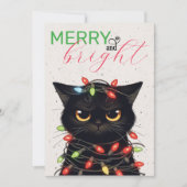 Cartes Pour Fêtes Annuelles Kitty Christmas Lights (Devant)