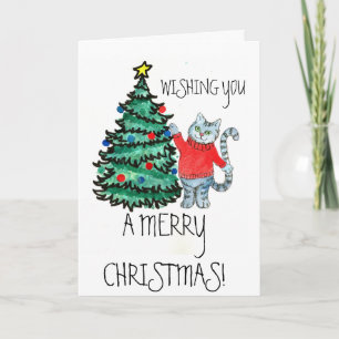 Cartes Pour Fêtes Annuelles Kitty de Noël