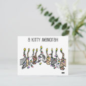 Cartes Pour Fêtes Annuelles Kitty Menorah pour Hanoukka Cats (Debout devant)