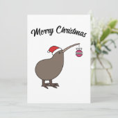 Cartes Pour Fêtes Annuelles Kiwi de Noël (Debout devant)