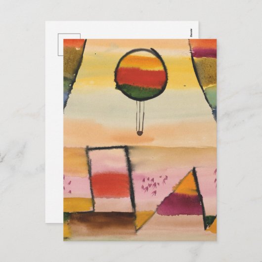 Cartes Pour Fêtes Annuelles Klee - Der Ballon im Fenster (Devant / Derrière)