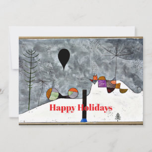 Cartes Pour Fêtes Annuelles Klee - Hiver, art abstrait de Noël